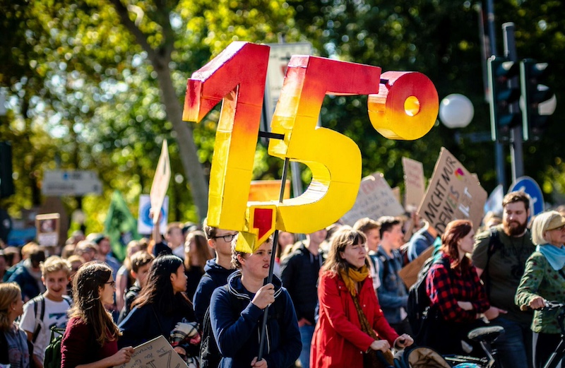 Demonstration im Rahmen des Klimawandels